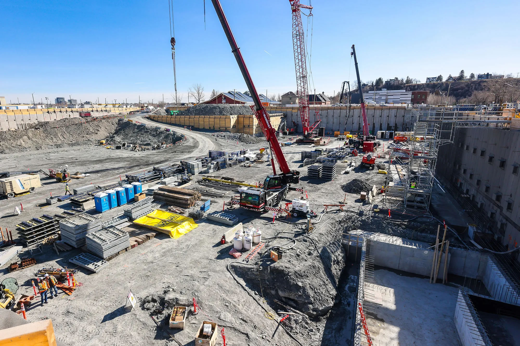 It’s up and out from here! Scotia Place progresses with below-ground and foundation construction.
